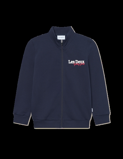 Les Deux Cardigan Racing Zipper Track - Dark Navy 